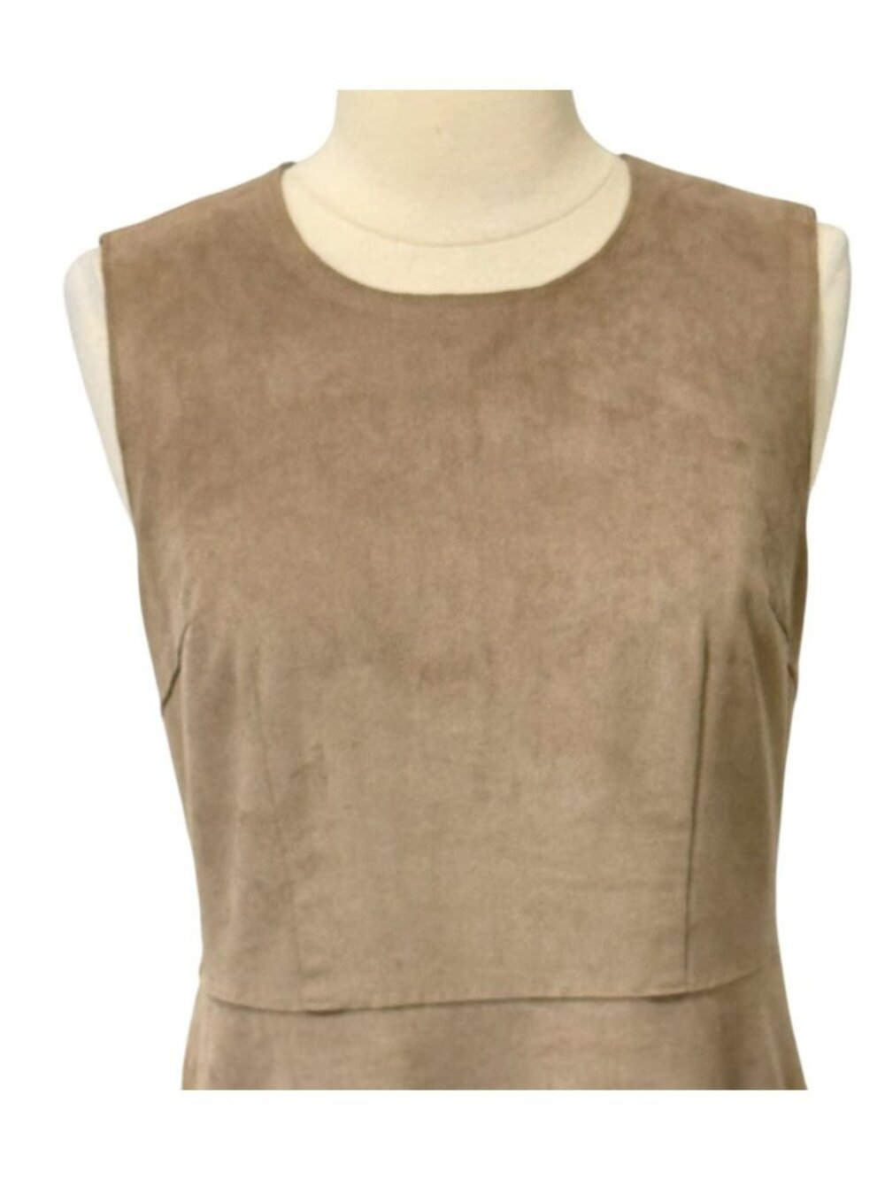 Elie Tahari Women's Ophelia Laser Cut Faux Suede Dress Above Knee Sheath Size 4 - Picture 3 of 13